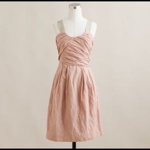 J. Crew blush pink crinkled cotton Vivette dress